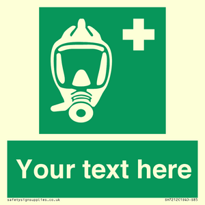 Custom sign safe condition Emergency escape breathing device